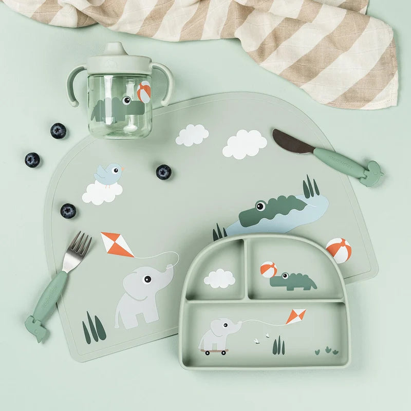 DONE BY DEER Playground ruokailusetti - Green