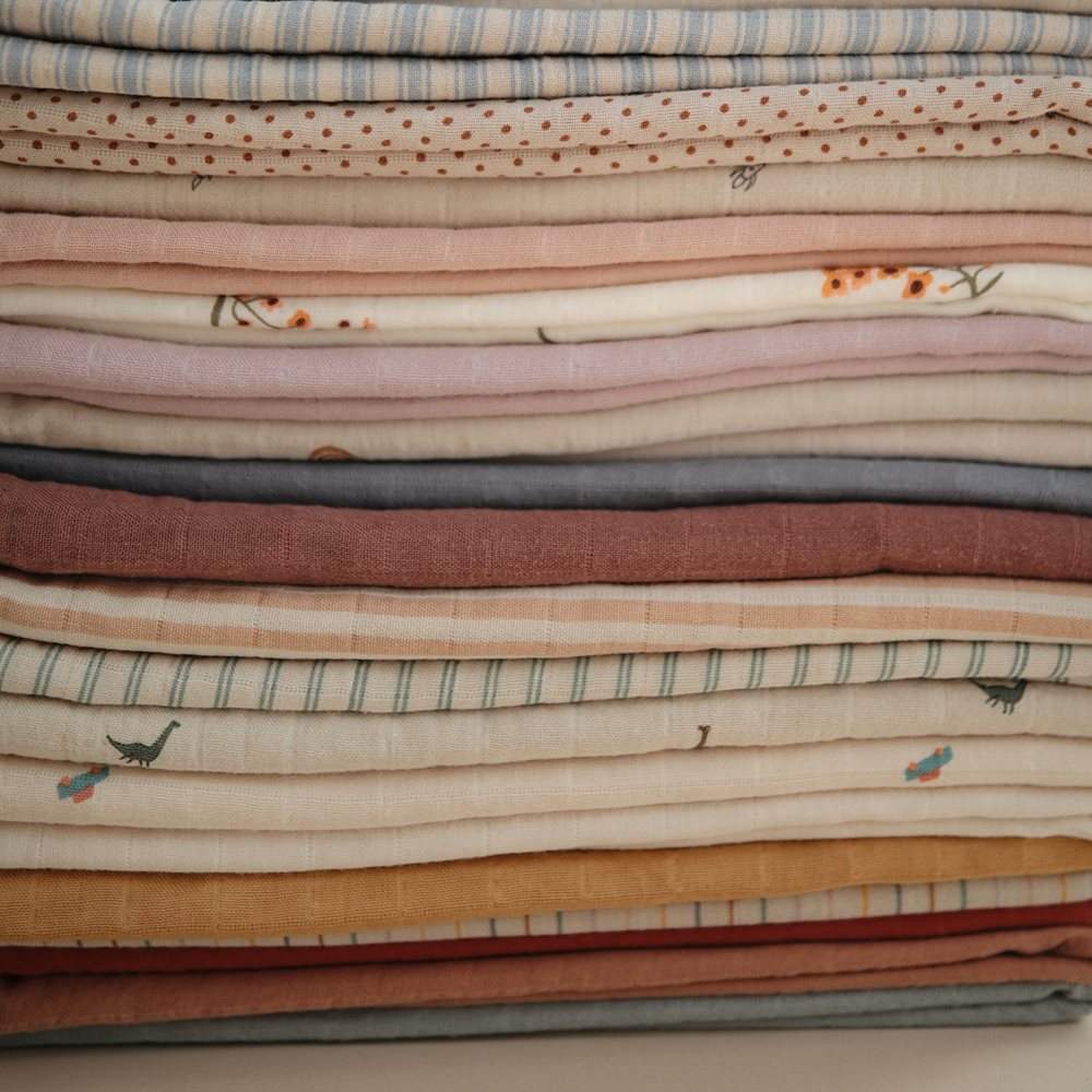 MUSHIE Swaddle harsoviltti (120x120cm) - Soft Mauve