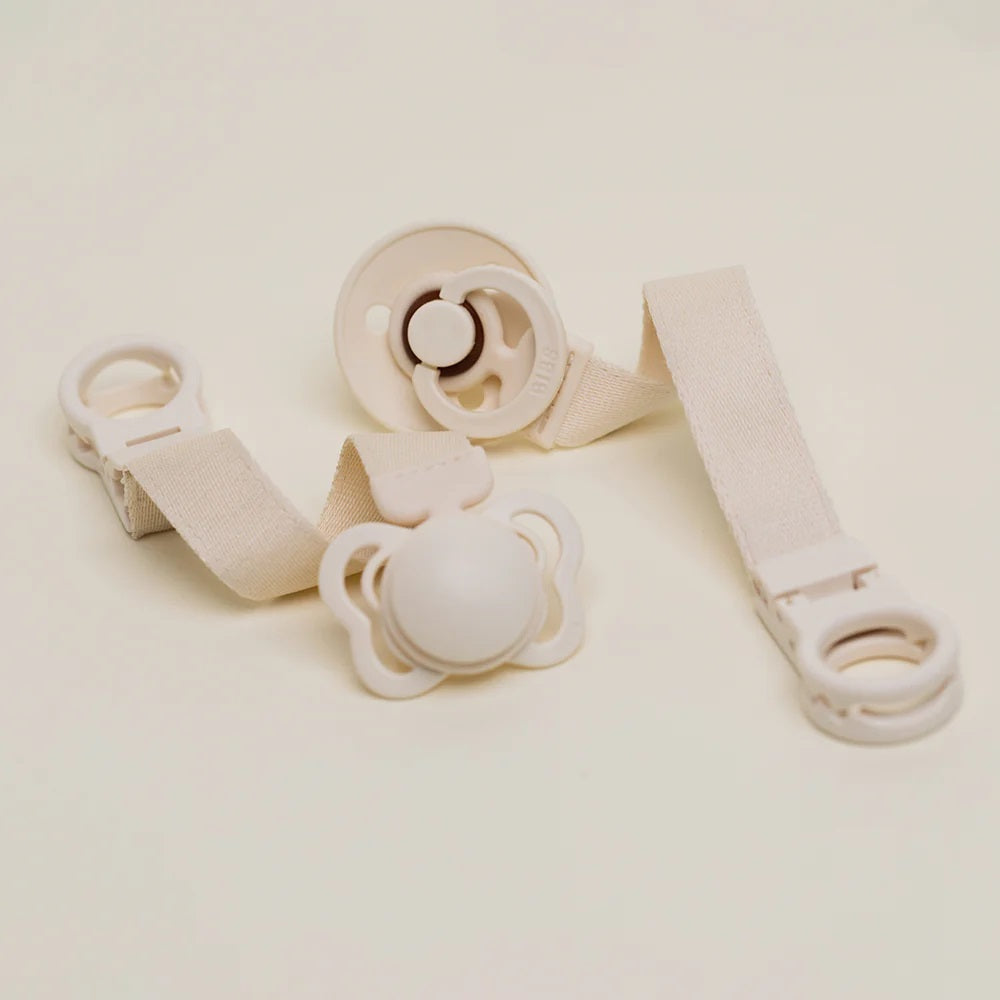 BIBS tuttinauha vauvalle, clip loop ivory.
