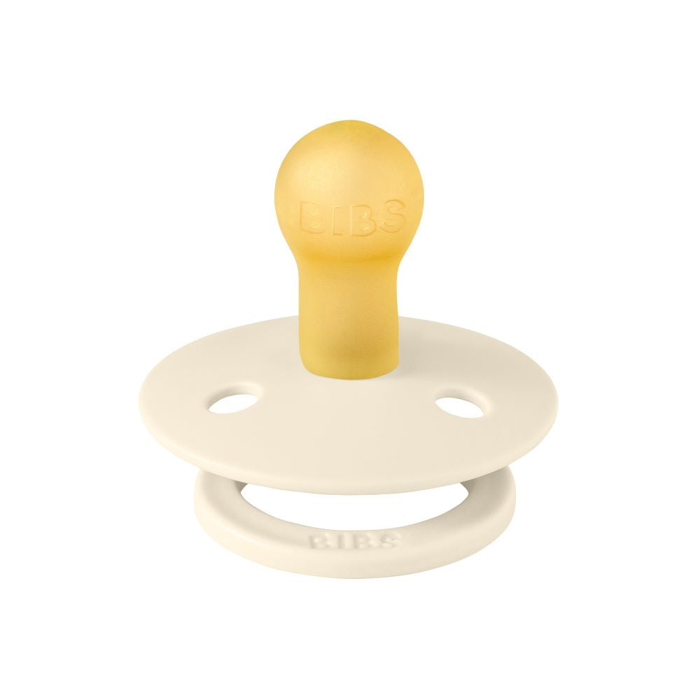 BIBS Colour Holiday Bow tutti 2-pack (koko 2), luonnonkumi - Ivory/Plum