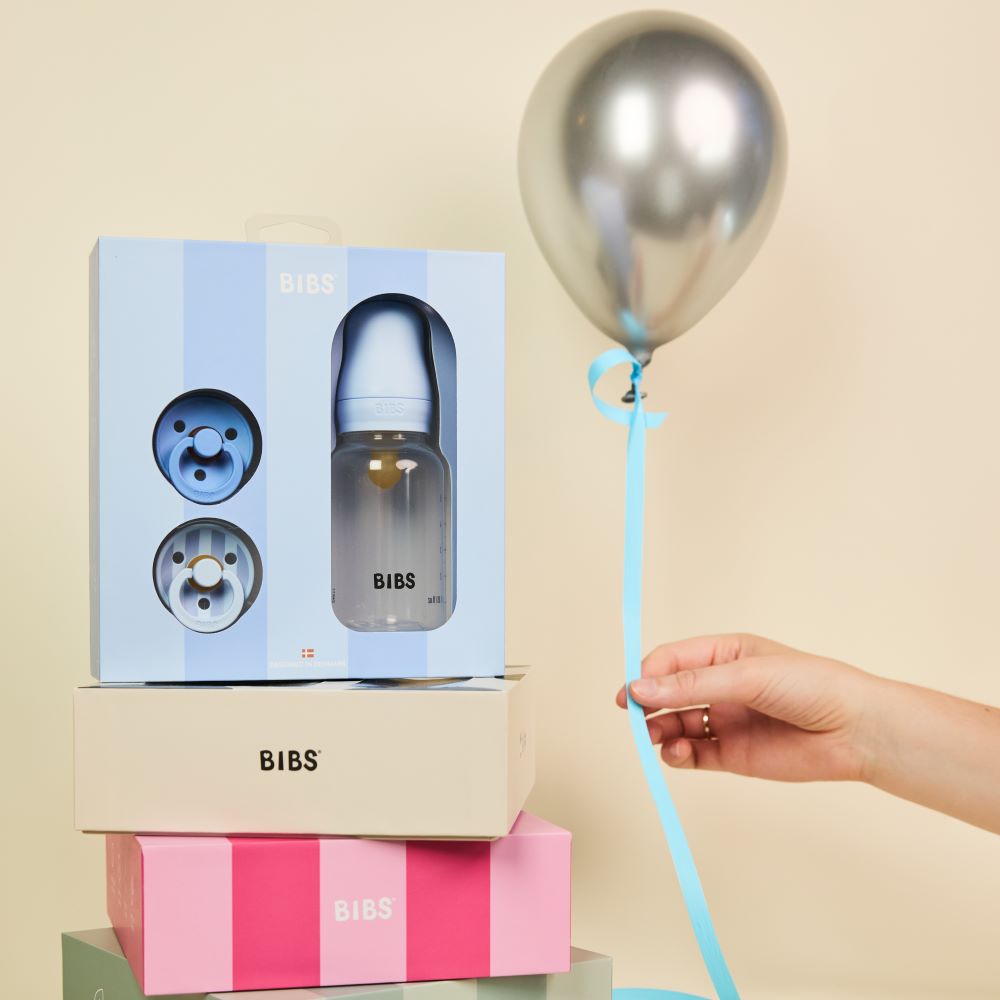 BIBS Lahjapakkaus Baby Sprinkle (0-6kk) - Baby Blue