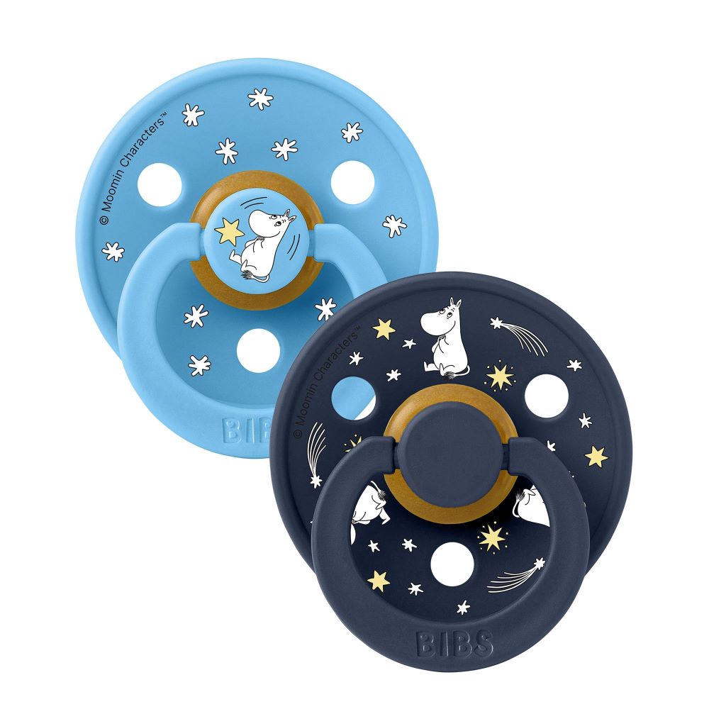 BIBS x Moomin Colour tutti 2-pack (koko 2), luonnonkumi -  Breeze Mix