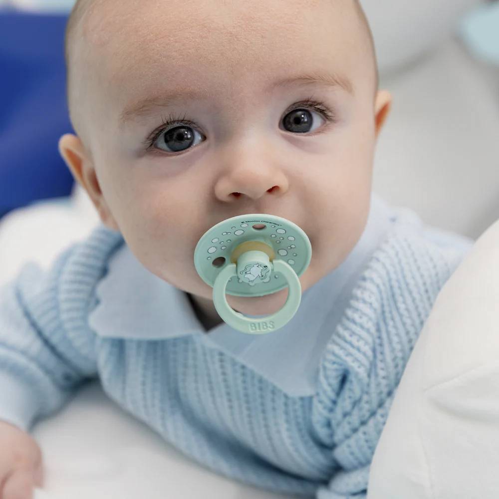 BIBS x Moomin Colour tutti 2-pack (koko 2), luonnonkumi - Nordic Mint Mix