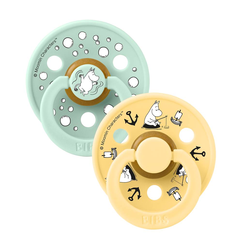 BIBS x Moomin Colour tutti 2-pack (koko 2), luonnonkumi - Nordic Mint Mix