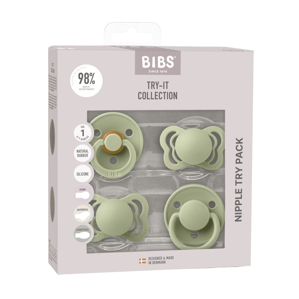 BIBS Try-It Collection tuttikokoelma sage.