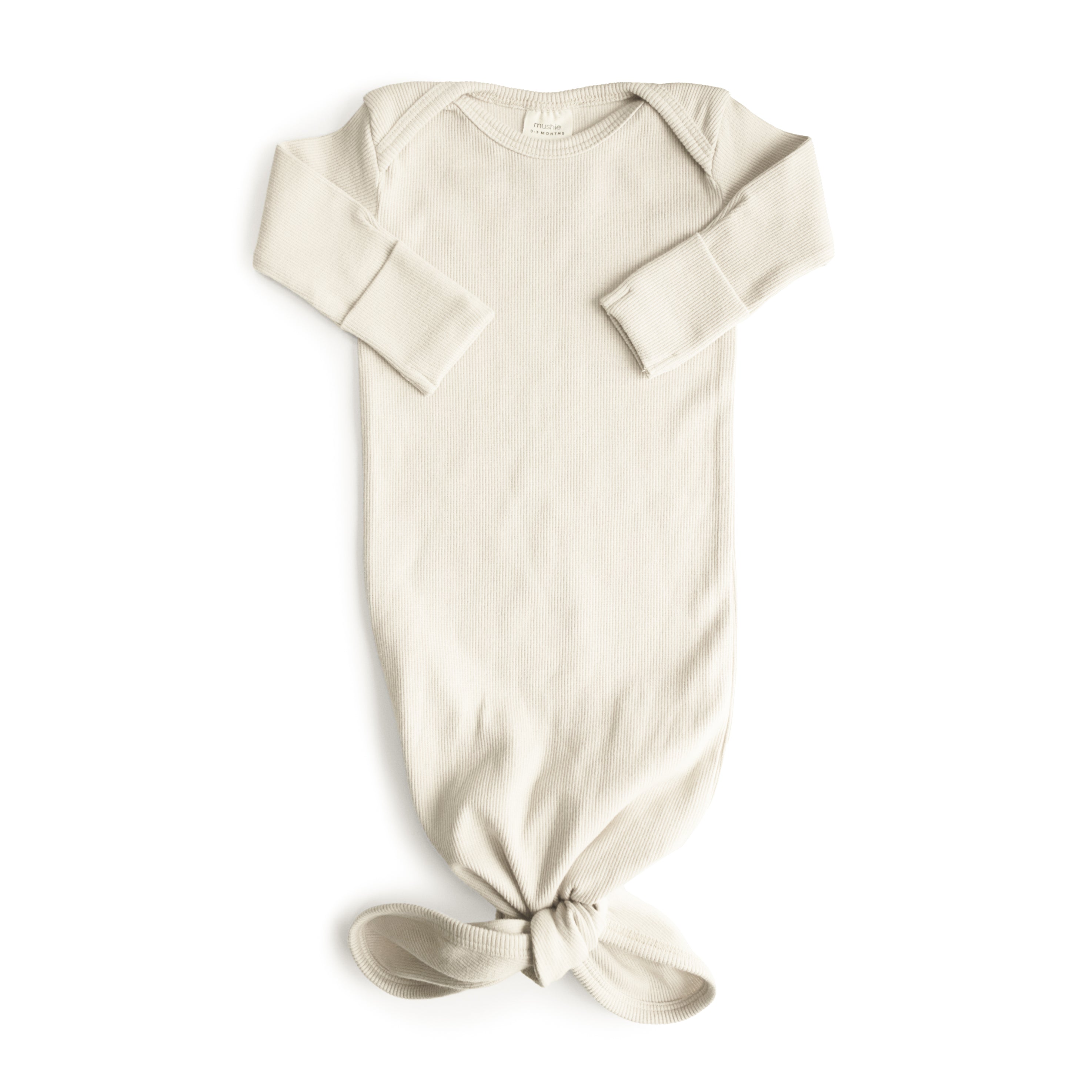 MUSHIE Vauvan yöpuku Knotted gown - Ivory