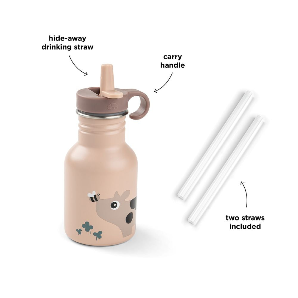 DONE BY DEER Metallinen pillipullo (350ml) Tiny Farm - Powder