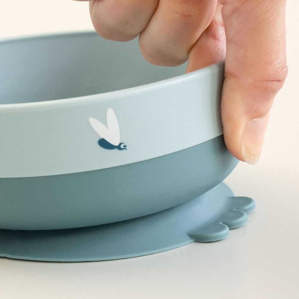 Done by Deer Foodie ruokailusetti imukupilla, Elphee blue.