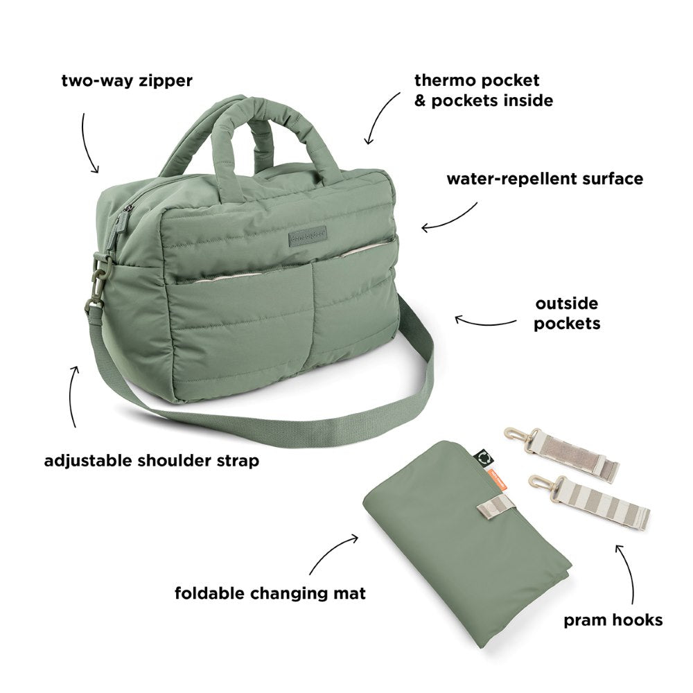 DONE BY DEER Hoitolaukku Quilted bag - Green
