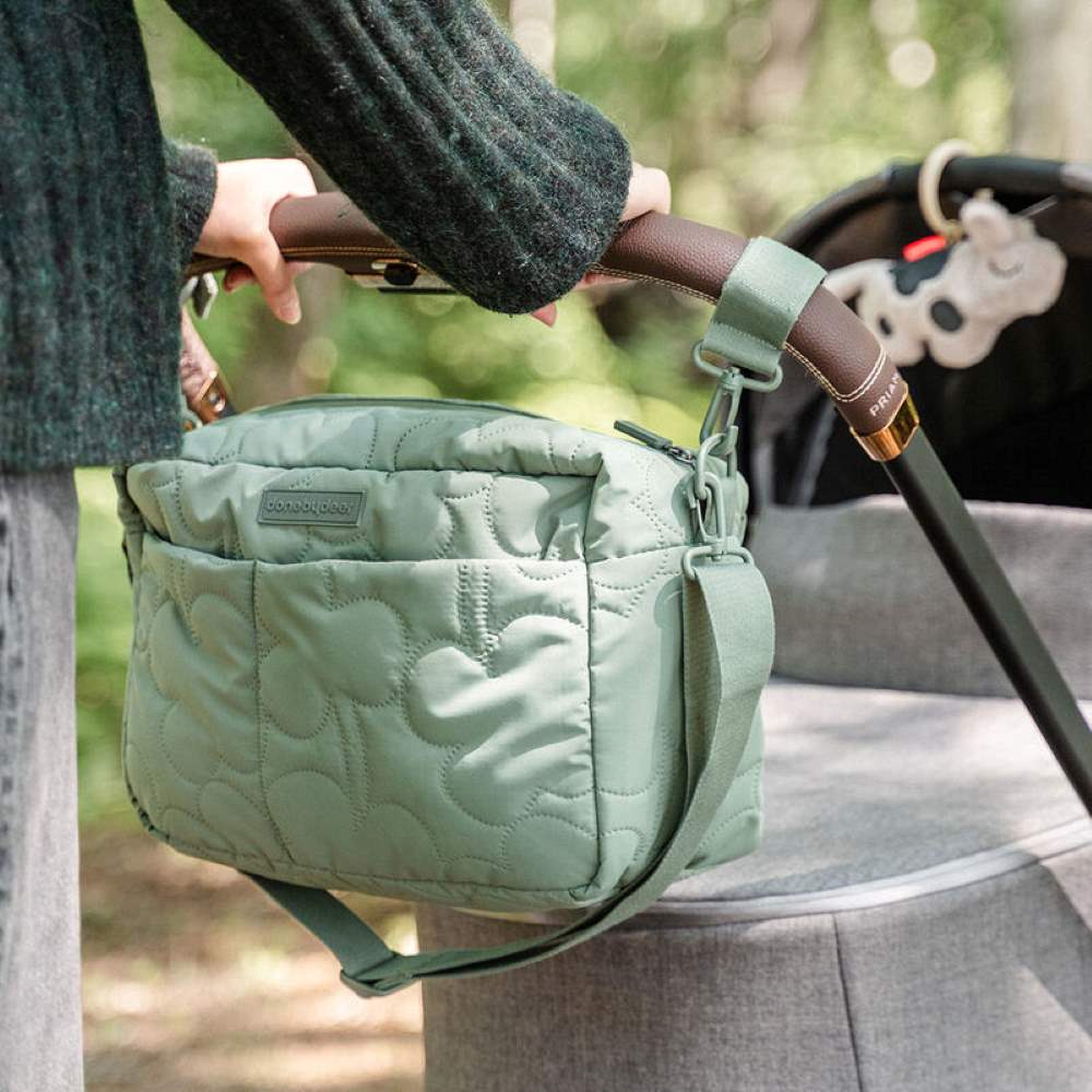 DONE BY DEER Vaunulaukku Quilted Stroller bag - Green