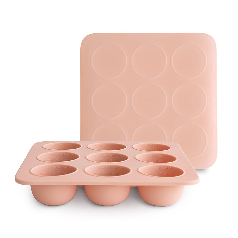 MUSHIE Pakastusmuotti vauvanruoalle (iso) Blush.