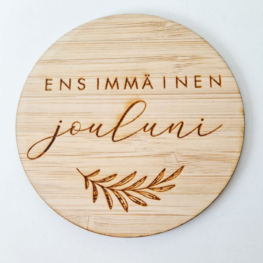 Milestonekortti ensimmäinen jouluni.
