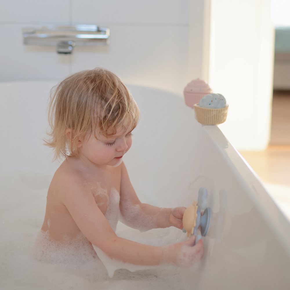 MUSHIE Aktiviteettilelu imukupilla Spinner Toy - Sunshine