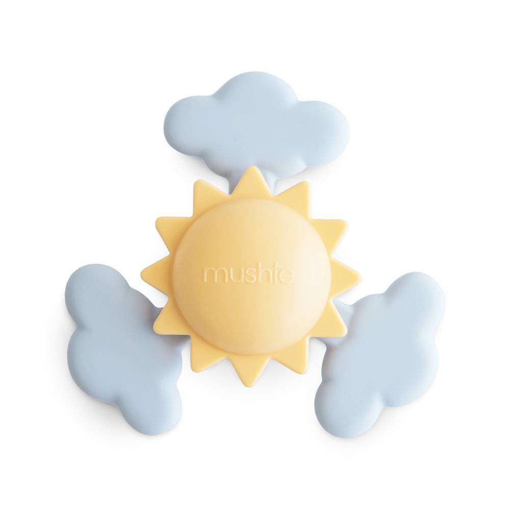 MUSHIE Aktiviteettilelu imukupilla Spinner Toy - Sunshine
