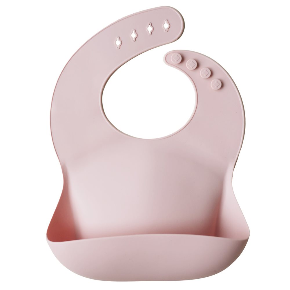 MUSHIE Silikoninen ruokalappu blush.