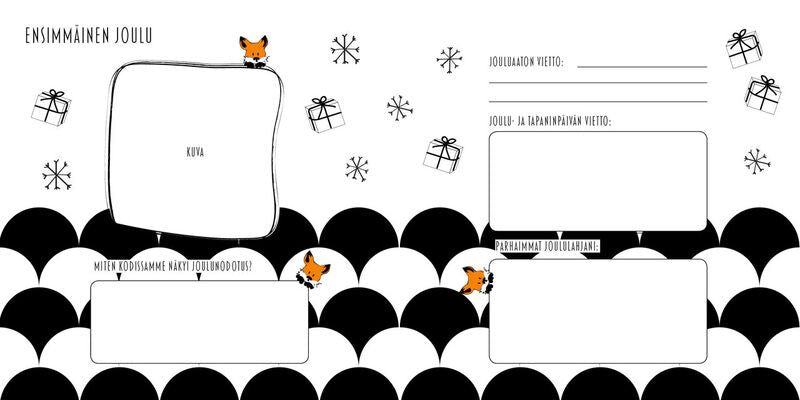 Rakastettu vauvakirja minttu, ensimmäinen joulu.