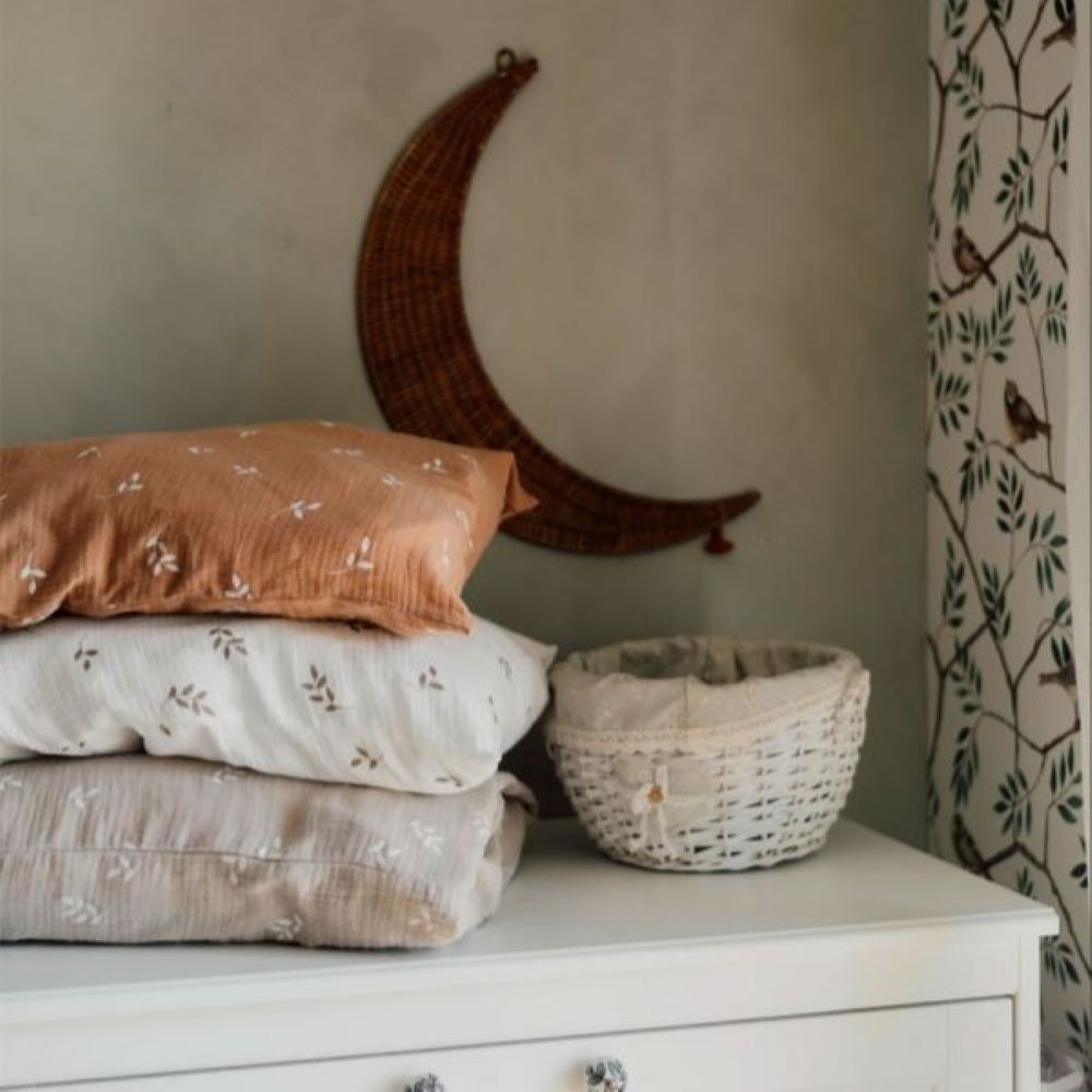 TISU Vauvan pussilakanasetti harso (85x125cm) - Cream Leaves