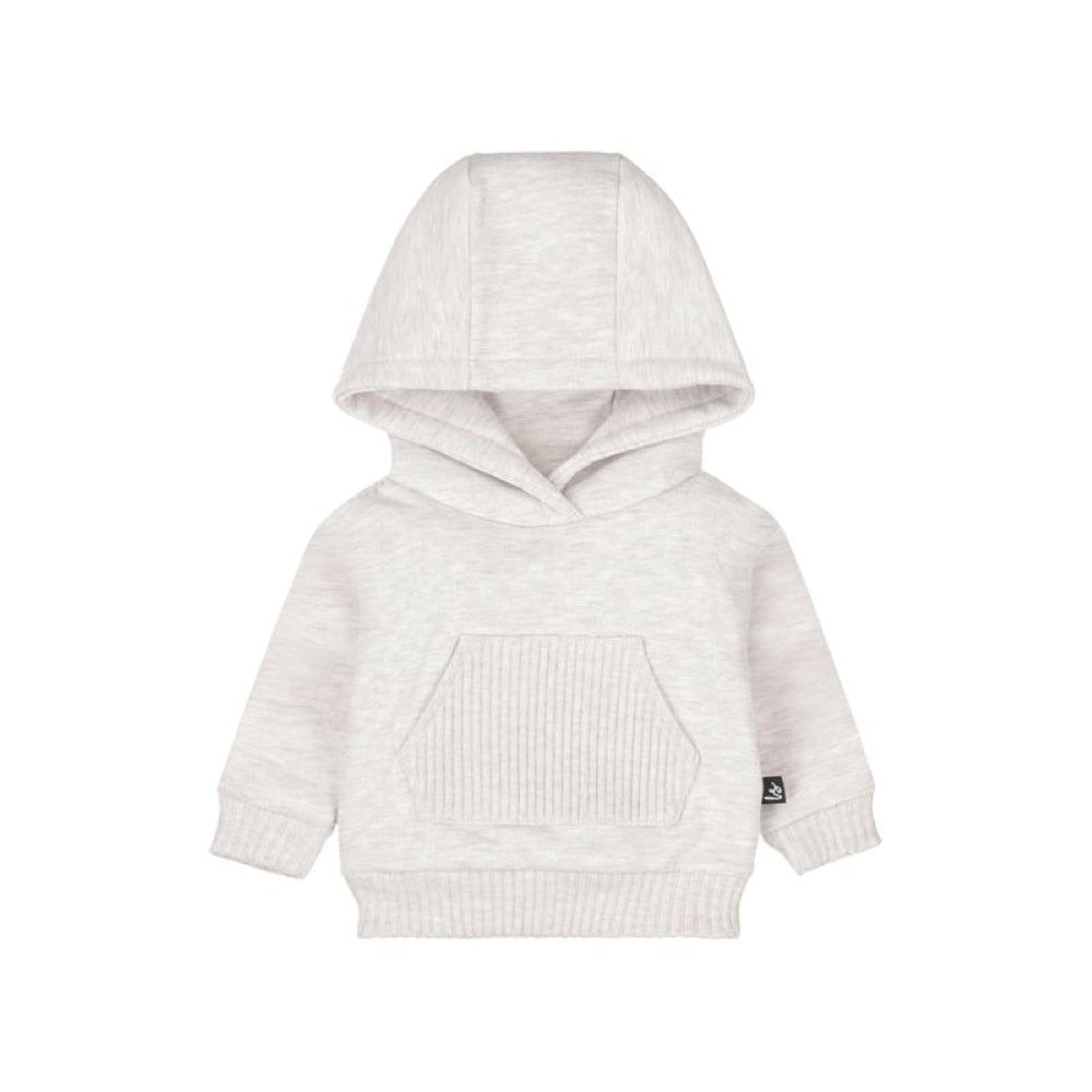 Babystyling poikien huppari rib-neuloksella sand.