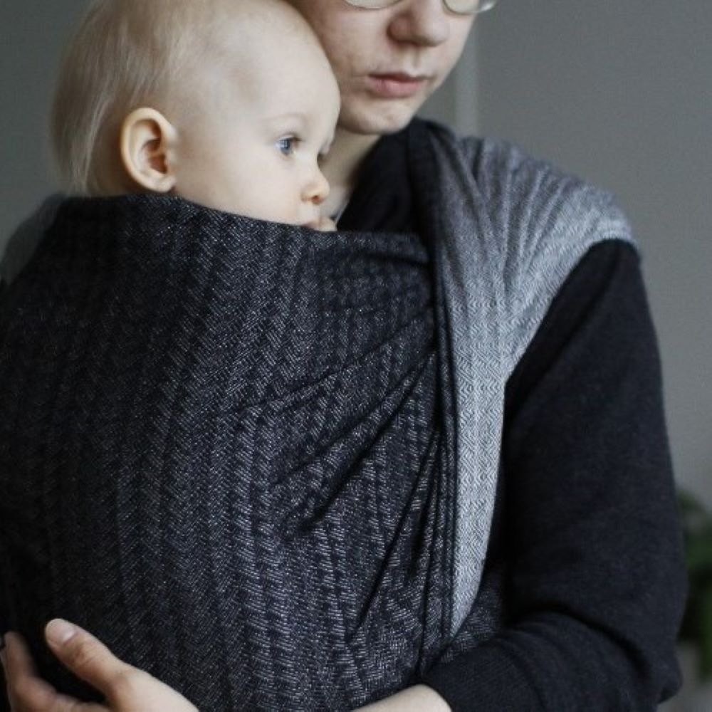 Liinalapsi kantoliina tumma graniitti.