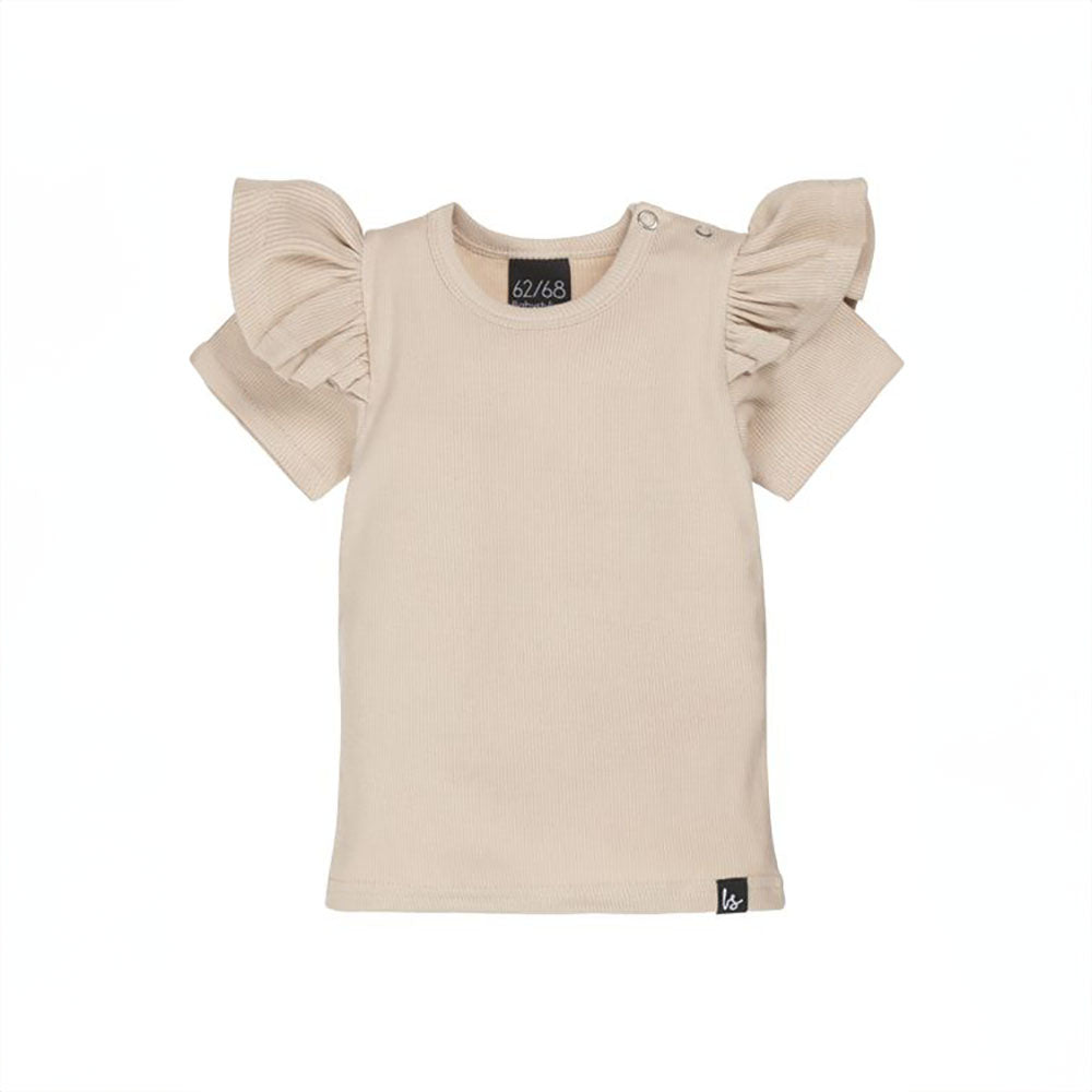 BABYSTYLING T-paita Ruffle Rib Sand.