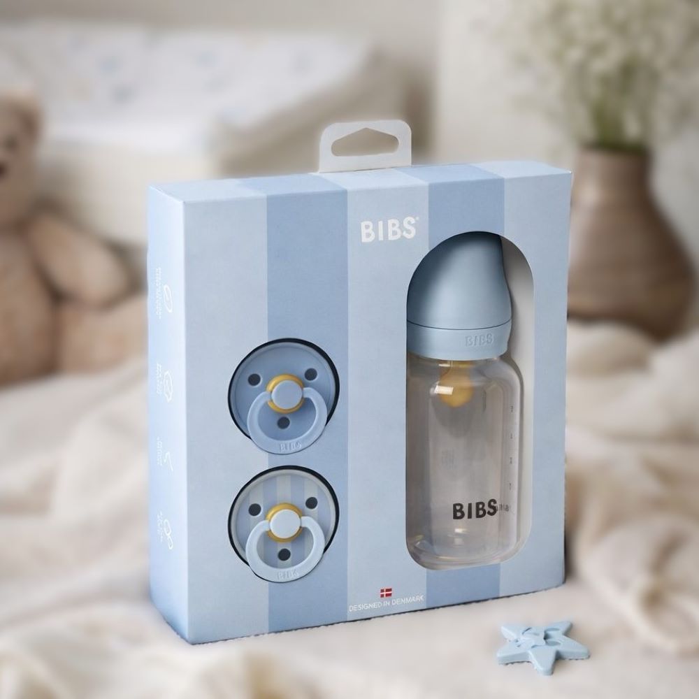 BIBS Lahjapakkaus Baby Sprinkle (0-6kk) -  Baby Blue