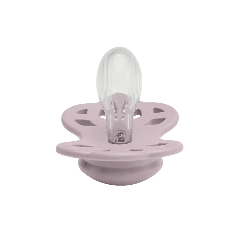 BIBS Infinity tutti 2-pack (koko 1), silikoni - Blossom/Dusky Lilac