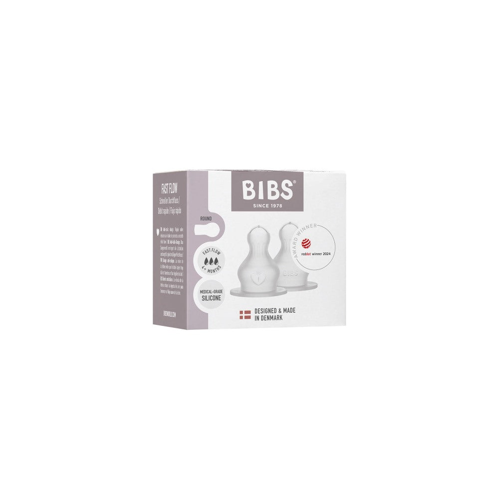 BIBS Silikoninen pullotutti 2-pack, nopea virtaus.