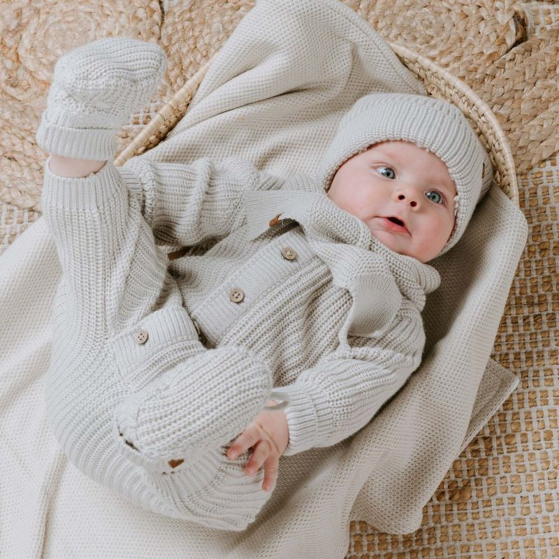 BABY'S ONLY Teddy vauvan neulehaalari Soul Warm Linen.