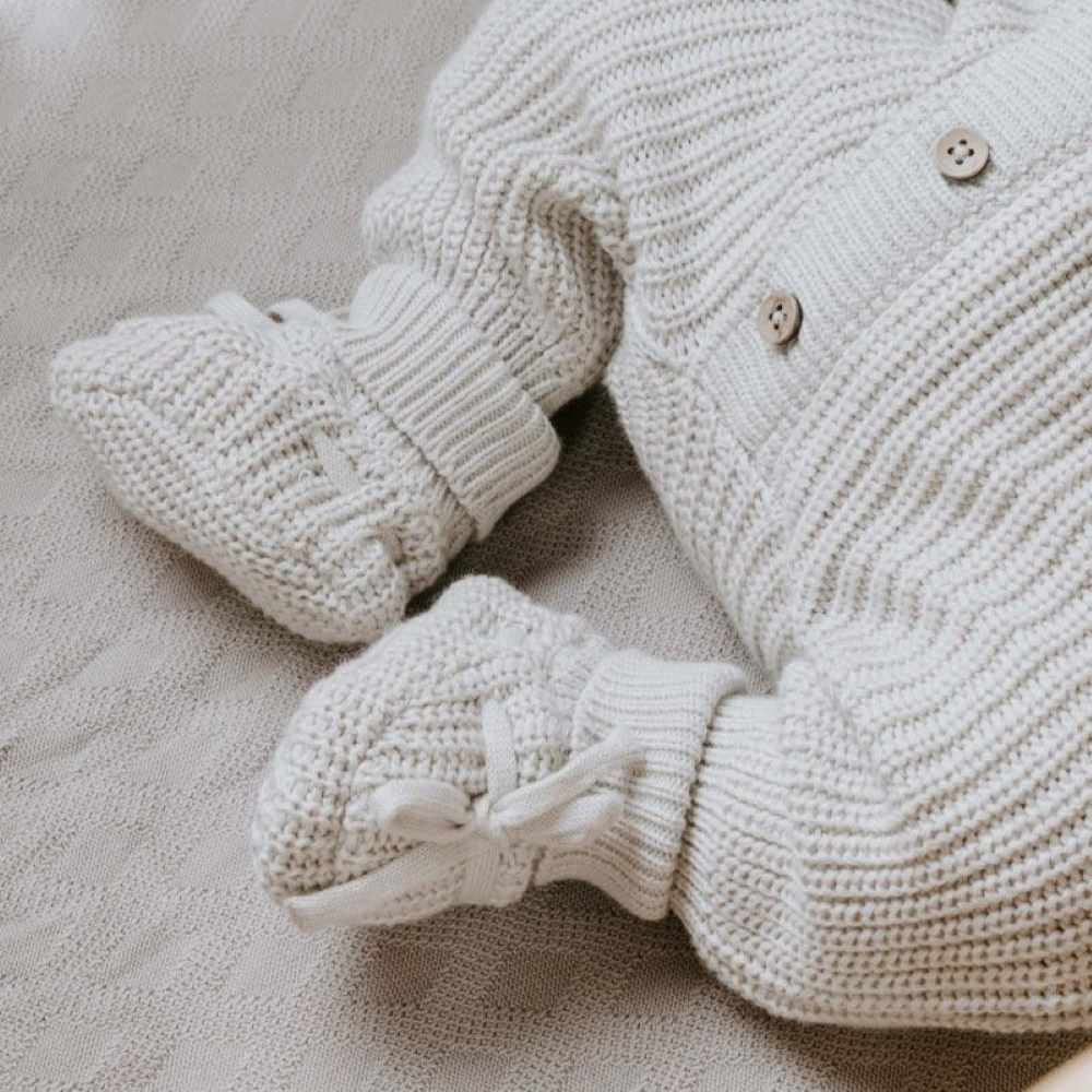 Baby's Only neulotut vauvan tossut soul warm linen.