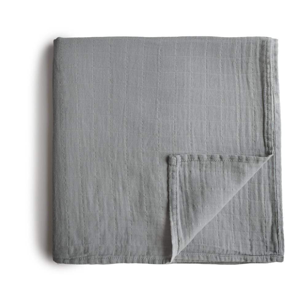 MUSHIE Swaddle harsoviltti (120x120cm) - Belgian Grey