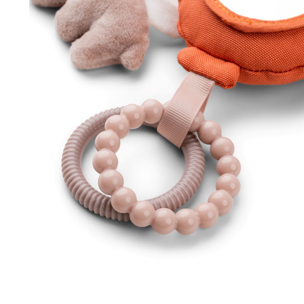 DONE BY DEER Aktiviteetti-/Vaunulelu To go activity mirror - Happy clouds papaya