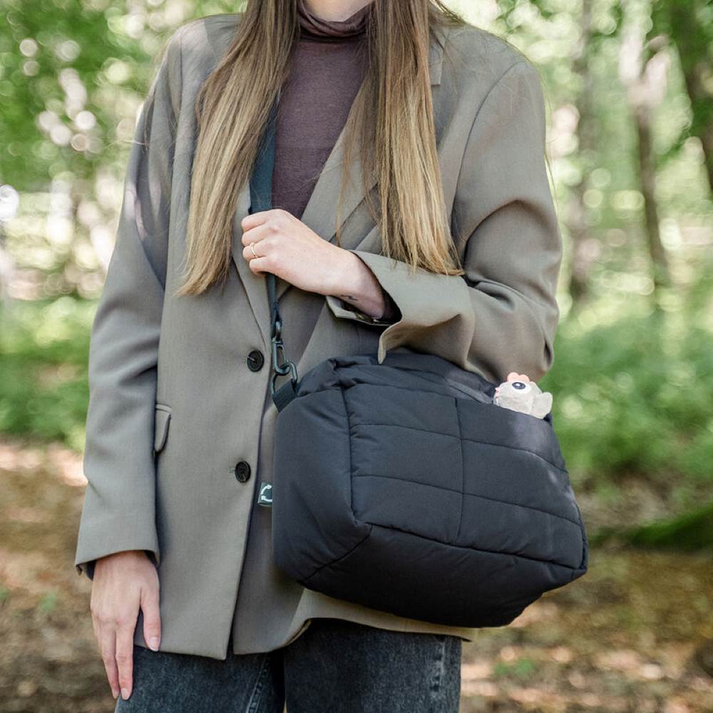 Done by Deer Quilted stroller bag, Black.