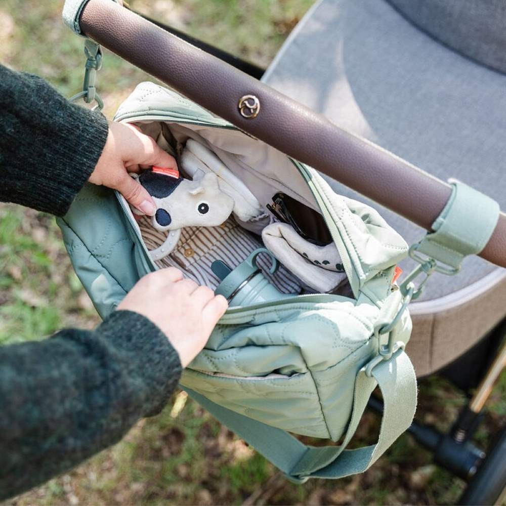 DONE BY DEER Vaunulaukku Quilted Stroller bag - Green