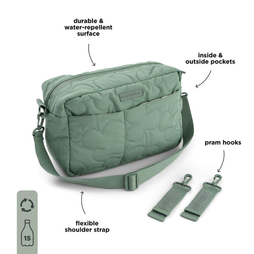 DONE BY DEER Vaunulaukku Quilted Stroller bag - Green
