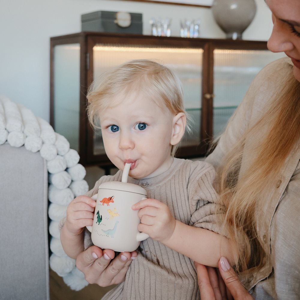 MUSHIE Silikoninen ruokailusetti - Dinosaurs