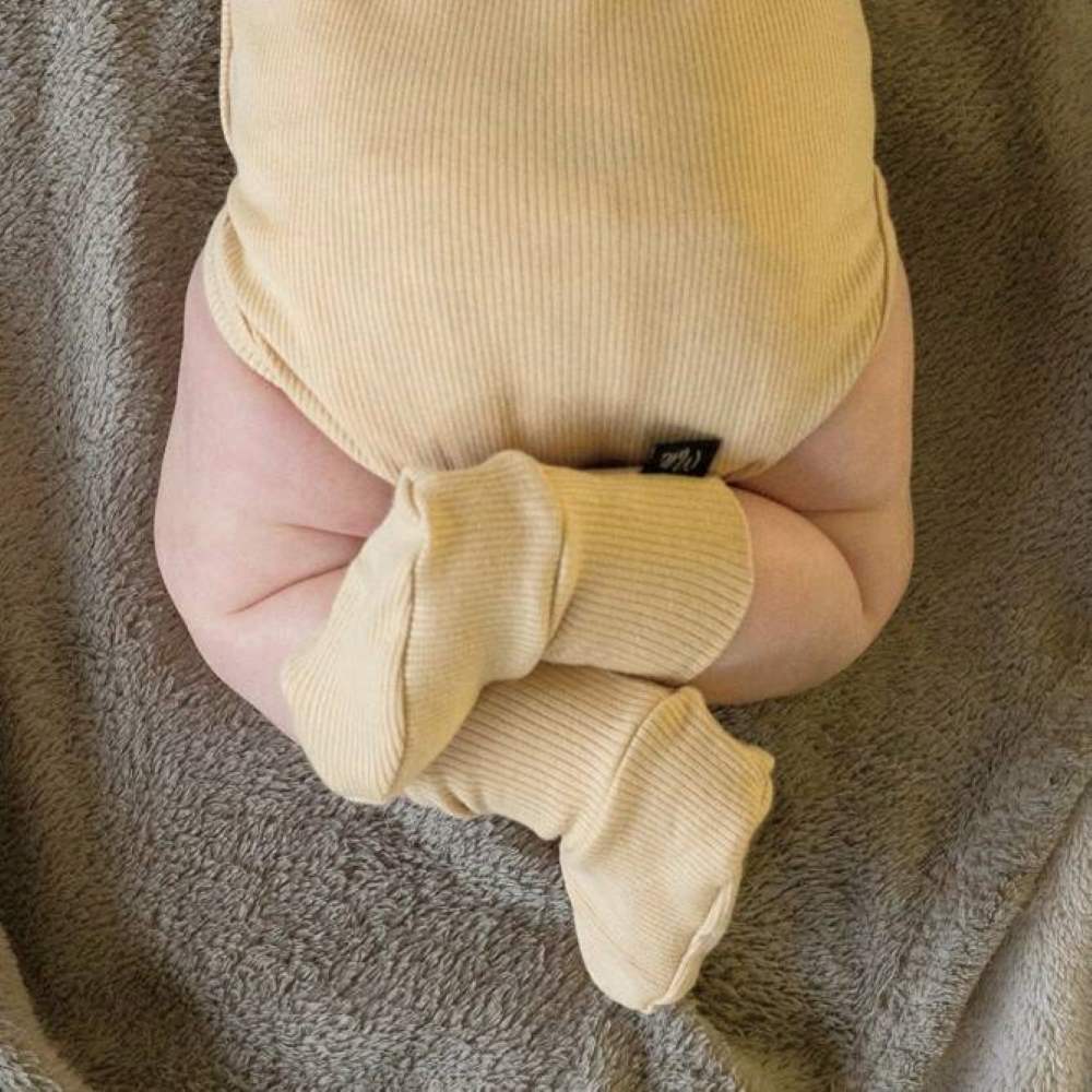 Melli EcoDesign Vauvan tossut (0-12kk) Rib - Vaalea kaura