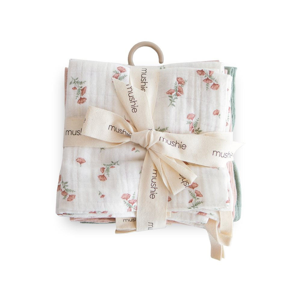 MUSHIE Harsot 5-pack (28x28cm) - Pink Flowers Mix