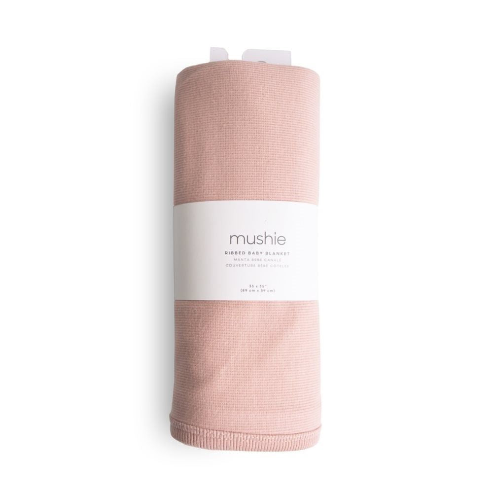 MUSHIE Ribbed Baby Blanket torkkupeitto - Blush