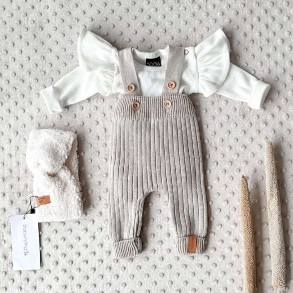 BABYSTYLING Vauvan henkselihousut - Sand