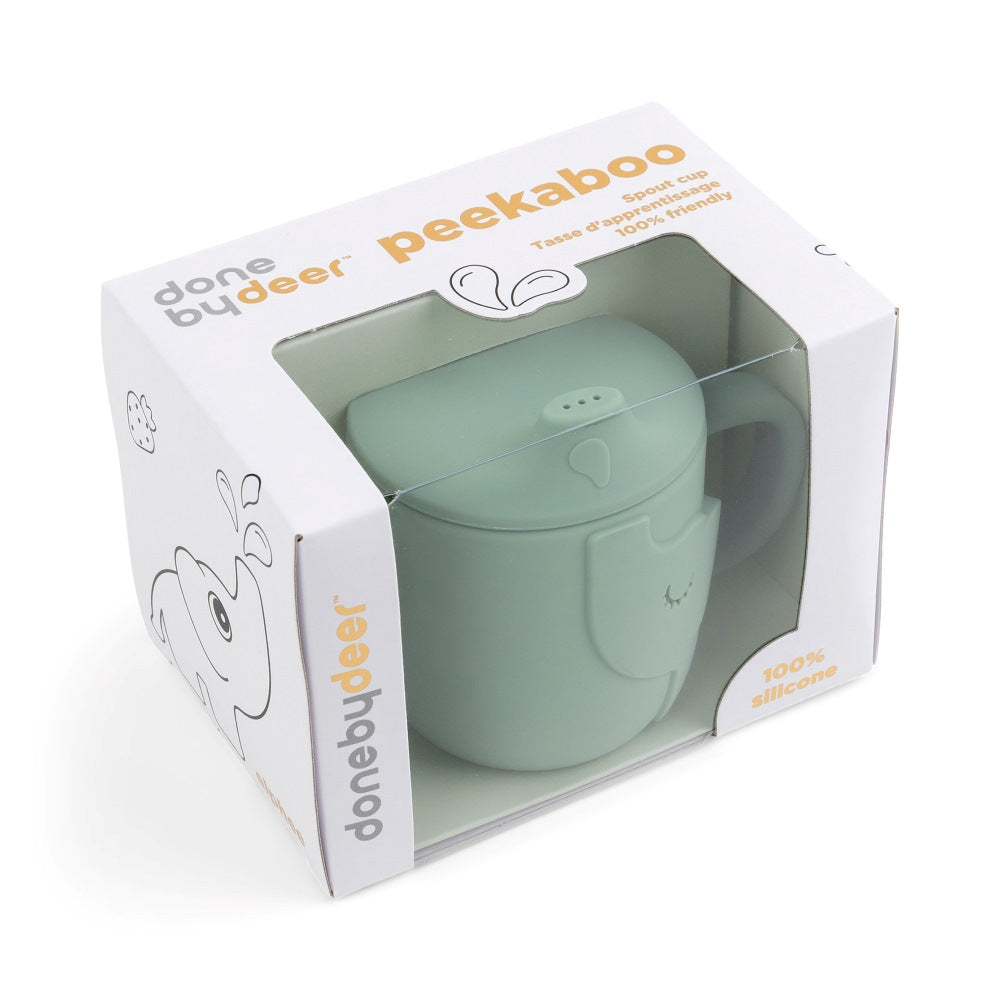 DONE BY DEER Peekaboo nokkamuki Elphee Green pakkauksessa.