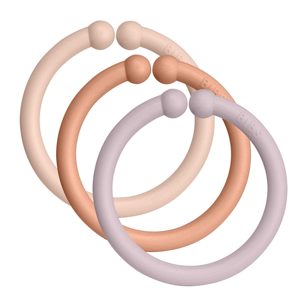 BIBS Loops renkaat (12 kpl) - Blush/Peach/Dusky Lilac.
